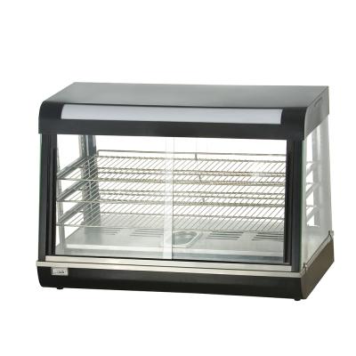 China Stainless steel restaurant food warmer electric hot glass display showcase for sale warmer display showcase for sale