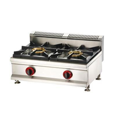 China Best Commercial Hotel Kitchen Portable Stainless Steel Lpg Double Burner Gas Stove for sale