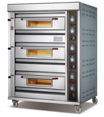 China Baokang Economic 3 Deck 3 Tray Oven Manufacturer Industrial Electric Bread Making Oven Bake Oven for sale