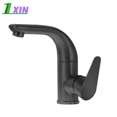 China Other Top Selling Dark Gray SUS304 Stainless Steel SUS304 Stainless Steel Single Handle Basin Faucet Basin Faucet Mixer Cold Hot Water for sale