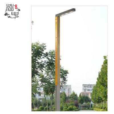 China Factory wholesale 6m ROAD NEW DESIGN 50w30w cheap simple and modern led wooden grain garden lamp post light for sale