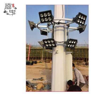 China Custom high power square stadium lights pole, 15M 18M 20M 25M 30M led high mast lighting for sale