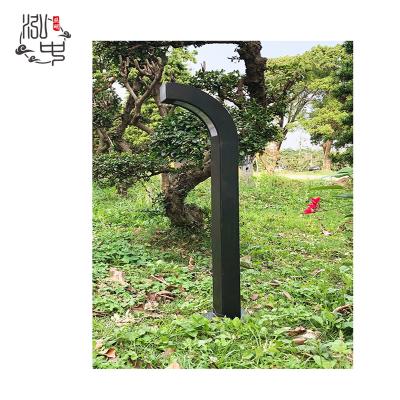 China Metal Square 0.6m 800mm High Outdoor Square 10w Garden Park Lawn Black Lamp for sale