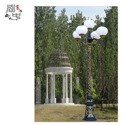 China European style 3.5M garden lawn light pole park villa lamp garden lamp European aluminum 4M outdoor street light for sale