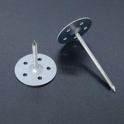 China Traditional Zinc Coated Insulation Steel Perforated Pins With Dome Caps Fixing Glass Wool for sale