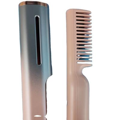 China LSM-636 Comb New Product USB Rechargeable Cordless Hair Straightener Ceramic Comb for sale