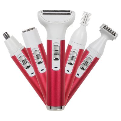 China Wholesale Price Twin Blade XD-3011 5 In 1 Women Multifunctional Electric Razor Carbon Steel Rechargeable for sale