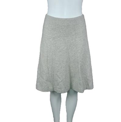 China A-Shape Ladies Washable Simple Basic Blend Gray Wool Women Short Skirt for sale