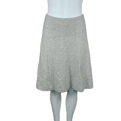 China Washable Made In China A-shape Ladies Simple Basic Blend Gray Wool Women Short Skirt for sale