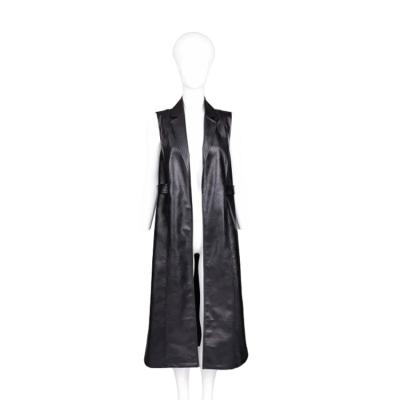 China Anti-Static Hot Sales Customized Design Wholesale Fashionable Casual Women PU Sleeveless Vest for sale