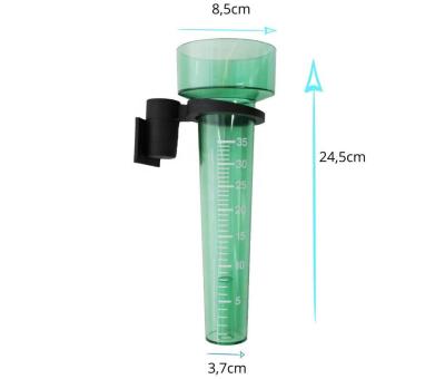 China Plastic rain gauge, green without handle for sale