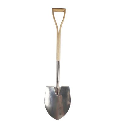 China Agriculture Material Garden Shovel Stainless Steel Round Shape Shovel for sale