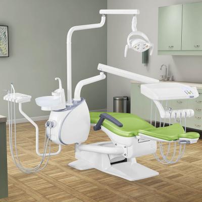 China Economical Dental Chair Price In Dental Clinic LED Sensor Light Rotary Spittoon Dental Unit en venta