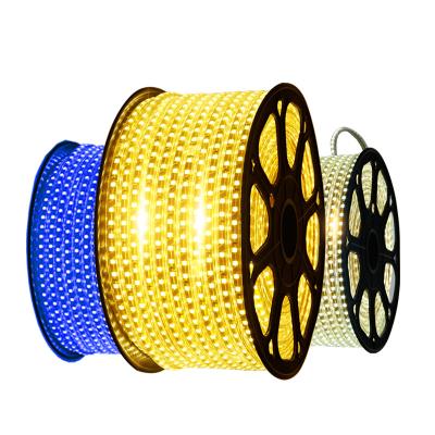 China High Lumen 110V/220V SMD 5050 Waterproof Alloy 60 Led/m Chips Aluminum Rope, 100m Flat Led Strips for sale