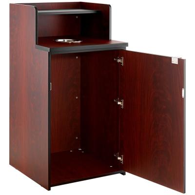 China fast food restaurant used wooden trash can trash cabinet in stock for sale for sale