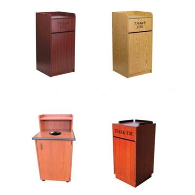 China fast food restaurant used wooden trash can trash cabinet in stock for sale for sale