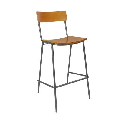 China The restaurant dining metal frame white high bar chair for sale