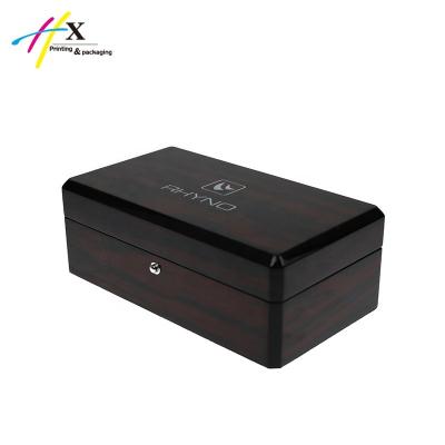 China Simple Watch Packaging Piano Finished Wooden Watch Box Custom Watch Boxes Luxury for sale