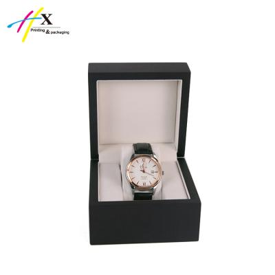 China Watch packaging/Wholesale black matte watch display box simple wooden watch packaging box for sale