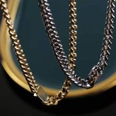 China Fashionable Minimalist Chunky Necklace Women Stainless Steel Hiphop Necklace Korean Necklaces for sale