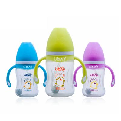 China BPA Free 180ml Wide Babies Milk Bottle Infant Bpa Free Silicone Nipple PP Feeding Bottles Price Include Logo Packing Ready Goods for sale