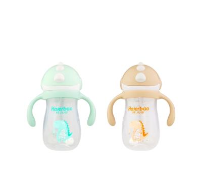 China Portable Bottle Sustainable Cover PP Popular Dinosaur Baby Water Bottle Strap Straw Water Drinking Bottles Automatic Shatter-Resistant for sale