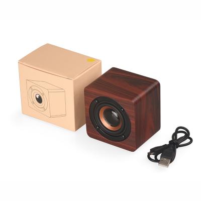 China Mini Wooden Wireless Bluetooth Speaker Portable Shock Bass Soundbar For iPhone Sumsung Xiaomi for sale