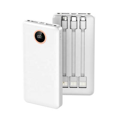 China Fast Charging Support Caferria Mini Power Bank Higher Quality 10000mah With Cable for sale