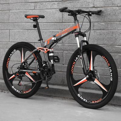 China Sports Steel Bikes for Men and Women 26 27.5 Inch Folding Bicycle Mountain Bikes with 21 Speed ​​and 24 Speed for sale