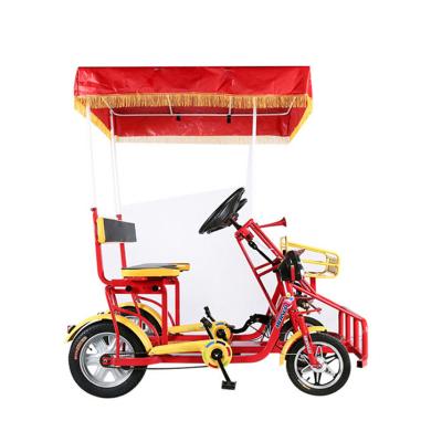 China Entertainment Steel Sight Guided Tandem Bicycle Tourist And Campervans Four Wheel Adult Tandem Bike for sale