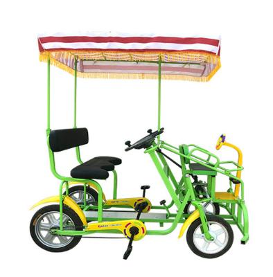 China Four Wheel Guided Tandem Bicycle Tourists And RVs Adult 2 4 6 8 Person Tandem Bike for sale