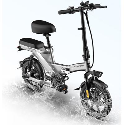 China Electric bicycle 350w 14 inch e bike 45 kmh folding bike Eu Europe warehouse steel electric scooter ebike for sale