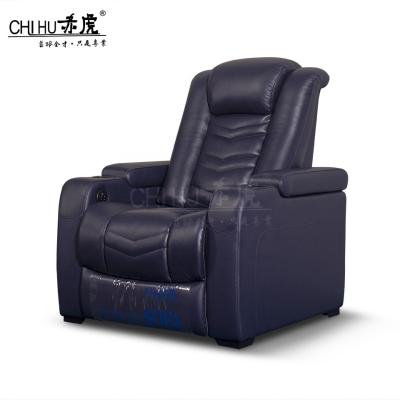 China Home Theater Extended Room Single Seat Motorized Cinema Seats With Tray And Led Lights For Private Theater for sale