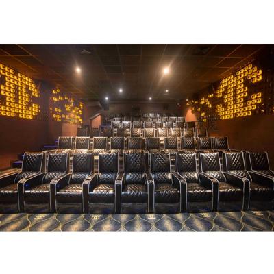 China Commercial Furniture Popular Leather Theme Hall Cinema Sofa , Public Movie Theater Sofas for sale