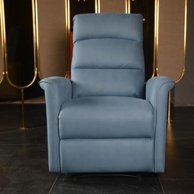 China Comfortable Leather Manual Recliner Massage Air Glider Lounge Sofa Chair Swivel Extended Rocking Chair for sale