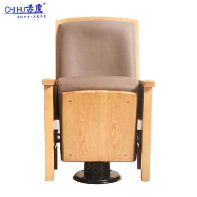 China CHIHU Modern Wholesale Brand Luxury Fabric Church Seating, High End Auditorium Chairs With Folding Wood Inscription Table for sale