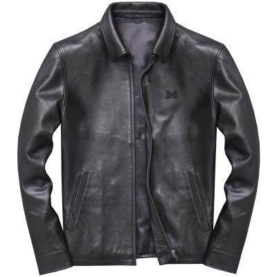 China Real Waterproof Cowhide Leather Jacket Men Clothes 100% Cow Leather Spring Autumn Plus Size Genuine Leather Coated Coat for sale