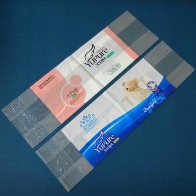 China Hygiene Products Accept custom design facial tissue packaging bag LDPE / cpp side gusset packaging bag for sale