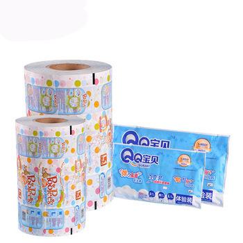 China Recyclable OEM LDPE Labeled Plastic Roll Film Packaging For Napkin Packaging for sale