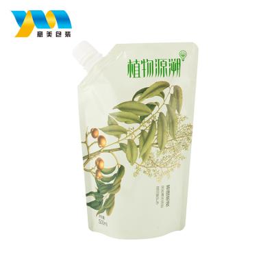 China Reusable Moisture Proof Water Proof Liquid Packaging Bag For Soap Plastic Stand Up Spout Bag for sale