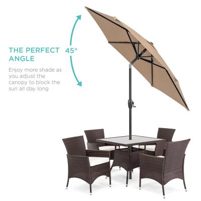 China 2021 Modern Outdoor Patio Hanging Brown Sunshade Banana Umbrella Beach Umbrella Sun Shade Cloth Luxury Cantilever Cod for sale