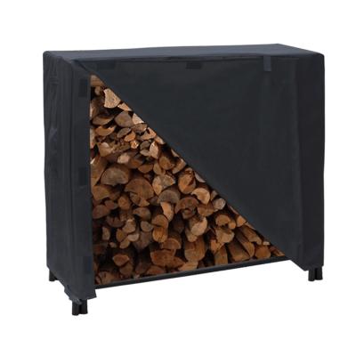 China Eco-friendly Rack Cover , Waterproof 8-Feet Patio Log Rack Cover Polyester Firewood Cover for sale