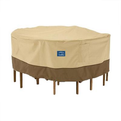 China Loodro Eco-friendly Waterproof Outdoor Furniture Cover For Round Table Garden Table And Chairs Foundations Supplier And Outdoor Chairs Cover for sale