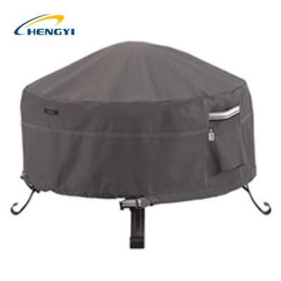 China Dustproof Kettle Style BBQ Grill Cover Outdoor Round Elastic Strap BBQ Grill Cover for sale