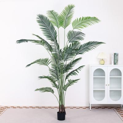 China Modern Nearly Natural Real Touch chrysalidocarpus lutescens Tree Potted Plant Artificial Leaves Plants Tree for House Garden Decoration for sale