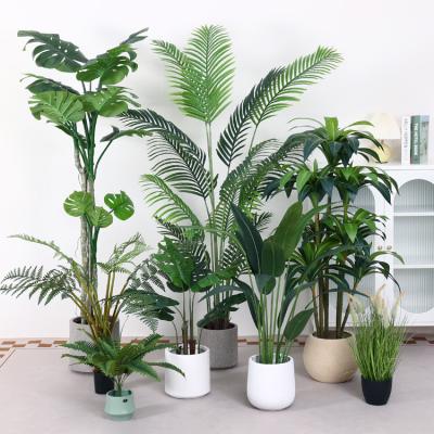 China Modern In Stock Various Styles Artifical Potted Plants Tree Cheap Super Nautral Touch Fabric Realistic Leafs For Office House Hotel for sale