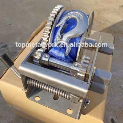 China ATV/UTV Stainless Steel Brake Winch 700lbs 1200lbs 1500lbs Hand Winches for sale