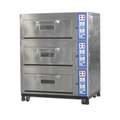 China Electric Pizza Bread Oven Baking Equipment Pizza 3 Deck Bakery Oven for sale