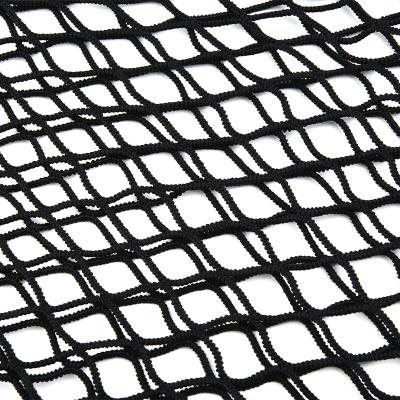 China stretchable trailer net elastic hanging net black with rubber cord and corner markings cargo net Customized Size for sale