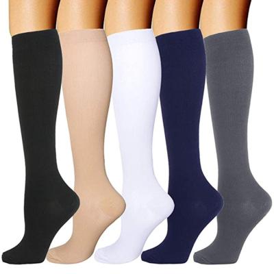 China Comfortable Durable Colorful Unisex Long Soccer Running Compression Knees High Socks for sale